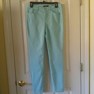 Nine West skinny jeans - aqua - sz 4 NWOT